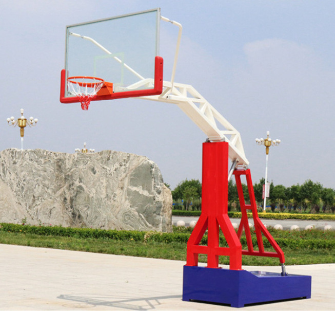 三色成人仿液压篮球架